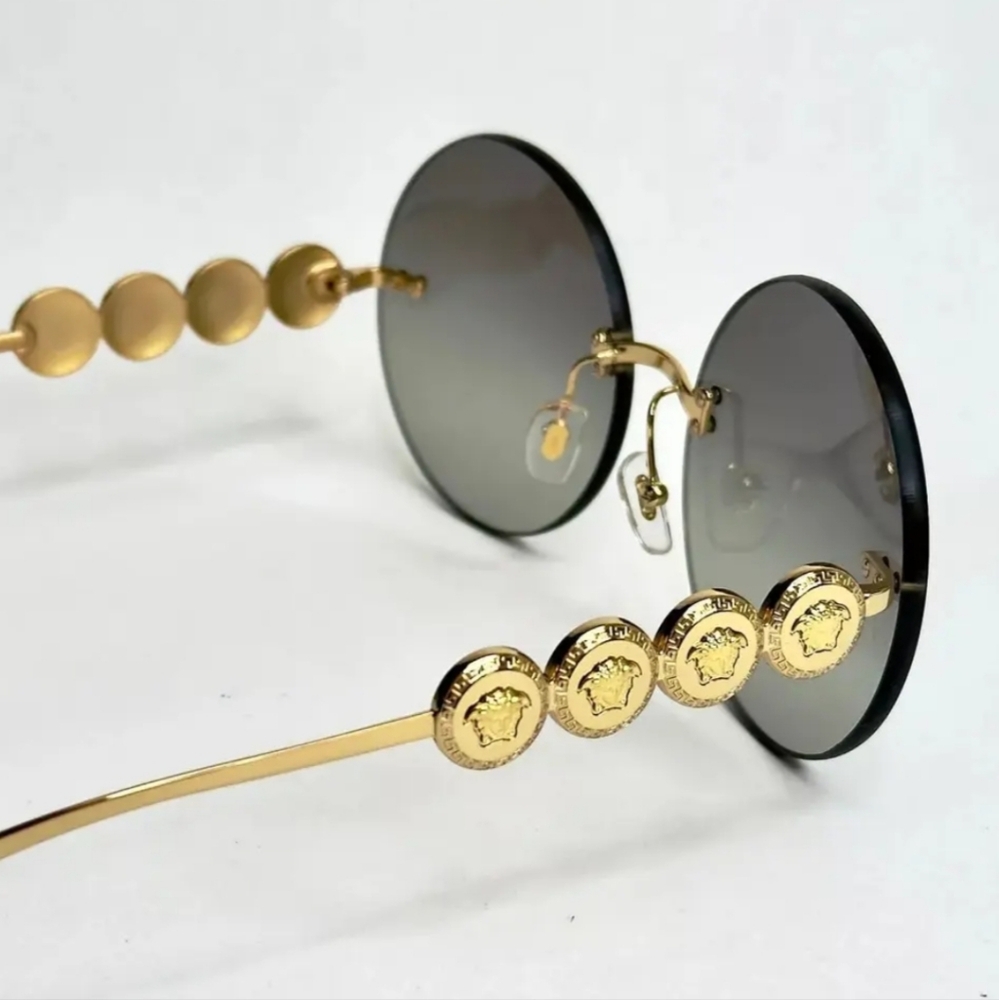 NWT-Versace Greca Coin Medusa Sunglasses - Picture 9 of 11